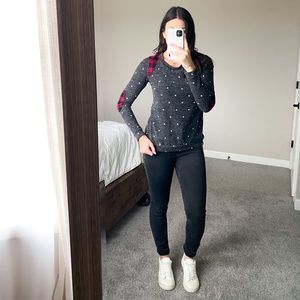 Polka Dot and Plaid Long Sleeve Shirt